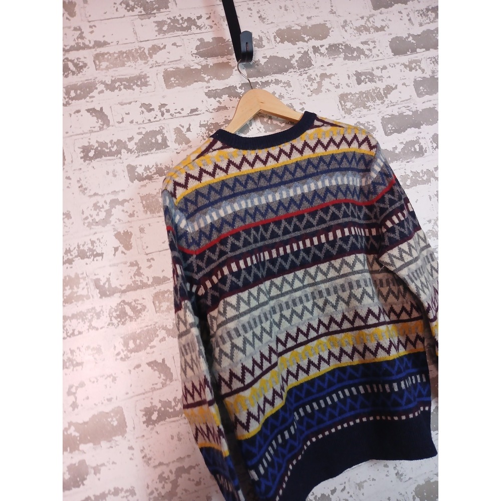90's Nordic Lambswool‎ Fair Isle Sweater Large Soft Cozy Preppy Ski Grunge - Picture 11 of 16